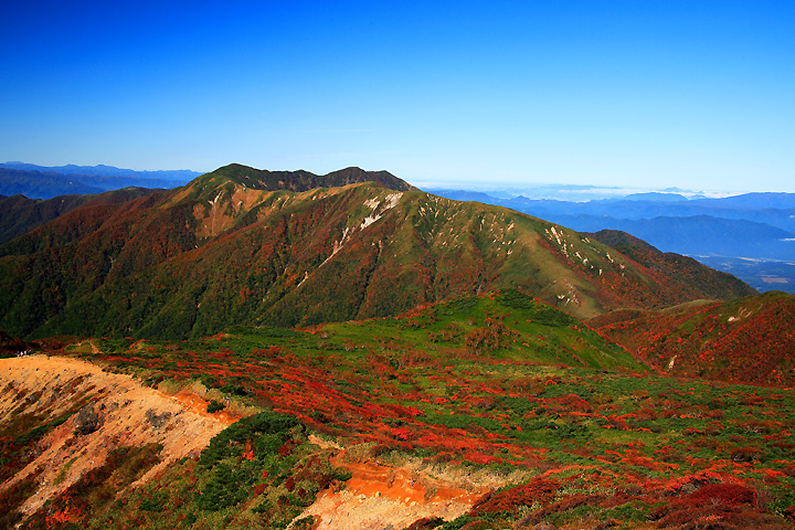 三倉大倉を望む（那須・熊見曽根分岐）