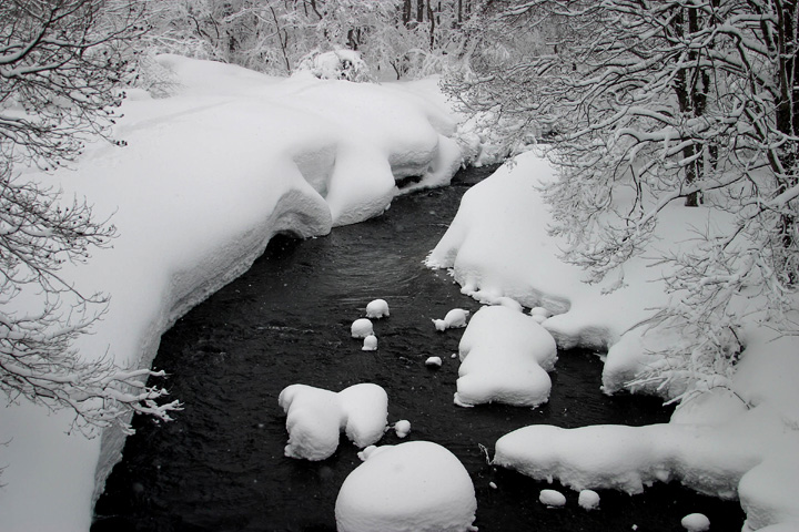 雪の造形（裏磐梯）