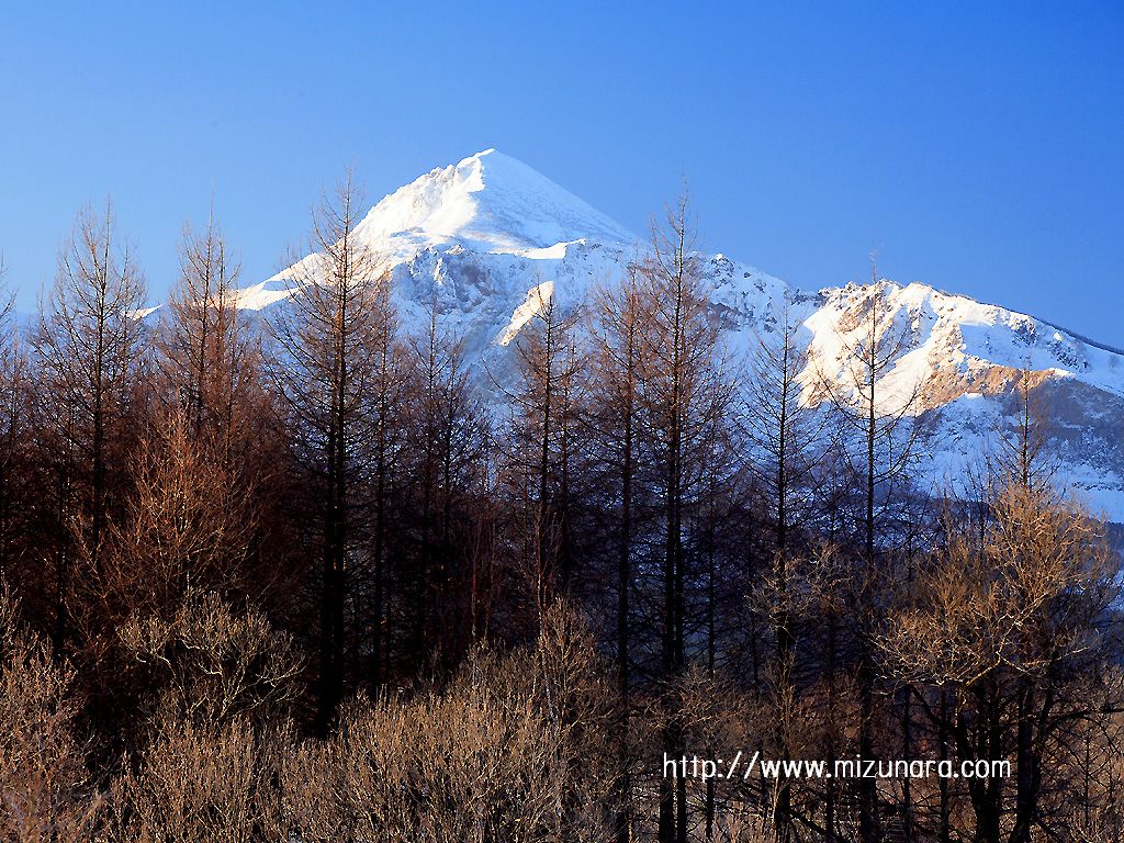 雪の磐梯山
