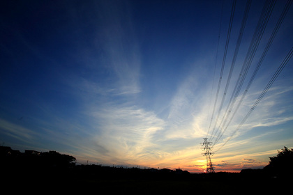 夕焼け 巻雲