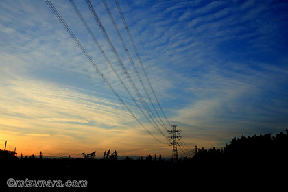 刷毛雲 夕景 夕焼け