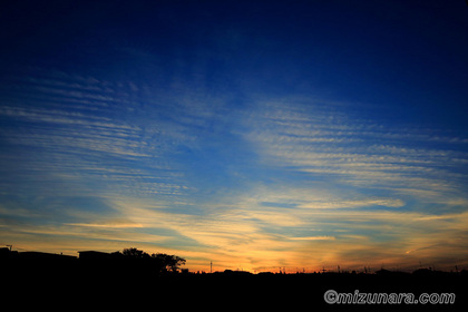 刷毛雲 夕景 夕焼け