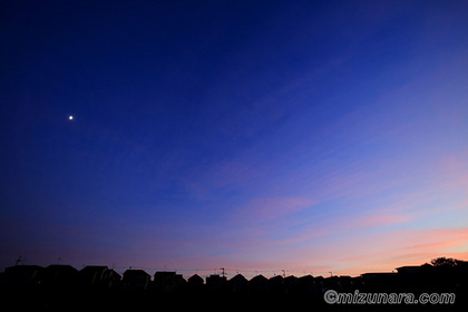 夕景 夕焼け 月