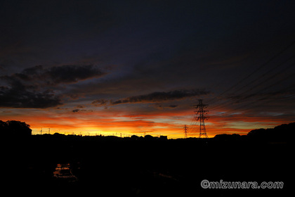 台風一過 夕景 夕焼け