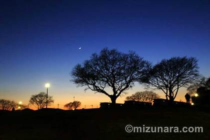 三日月 夕景