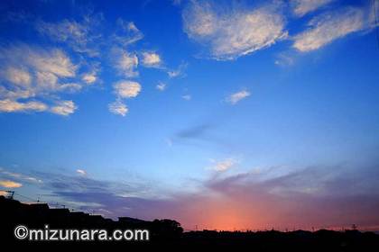 夕焼け 秋空