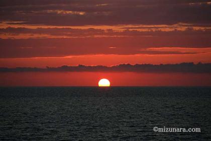 夕日 日本海