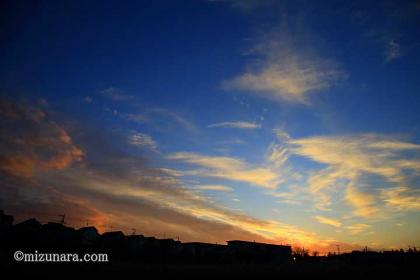 夕陽 大晦日 撮り納め