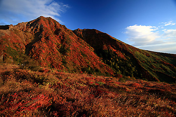 燃える朝日岳